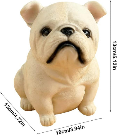 Estatua bulldog inglés realista resina para jardín