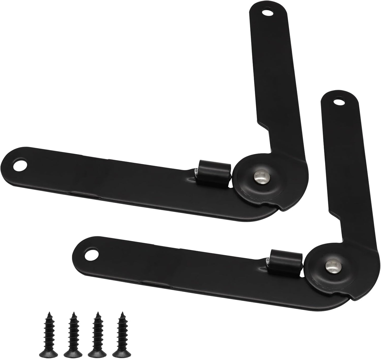 6 Bisagras Giratorias Plegables 9pulg Negras para Muebles y Puertas