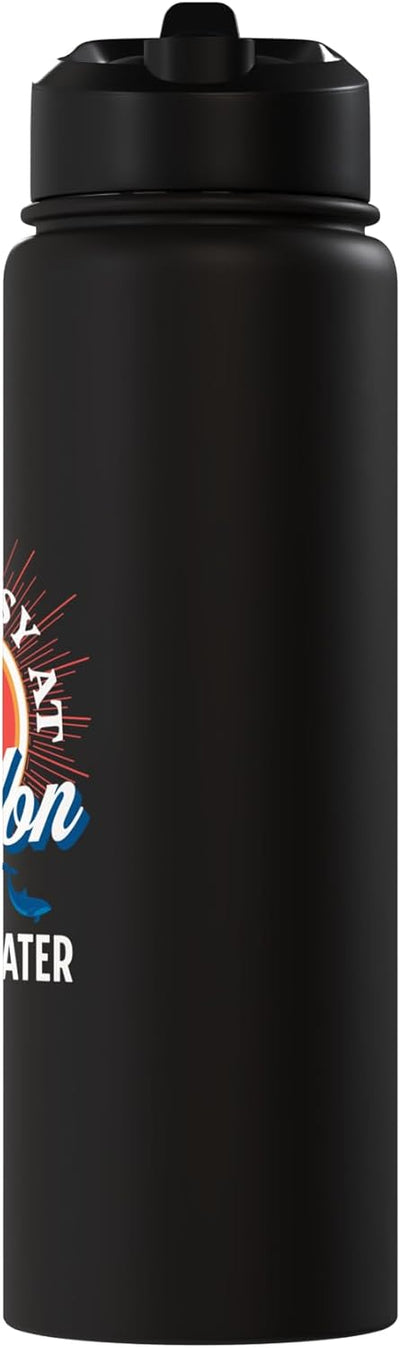 Botella agua térmica acero inox para vacaciones playa