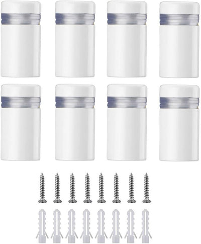 8 Pzas Separadores Acero Inox 1/2x1 Pulg Blanco