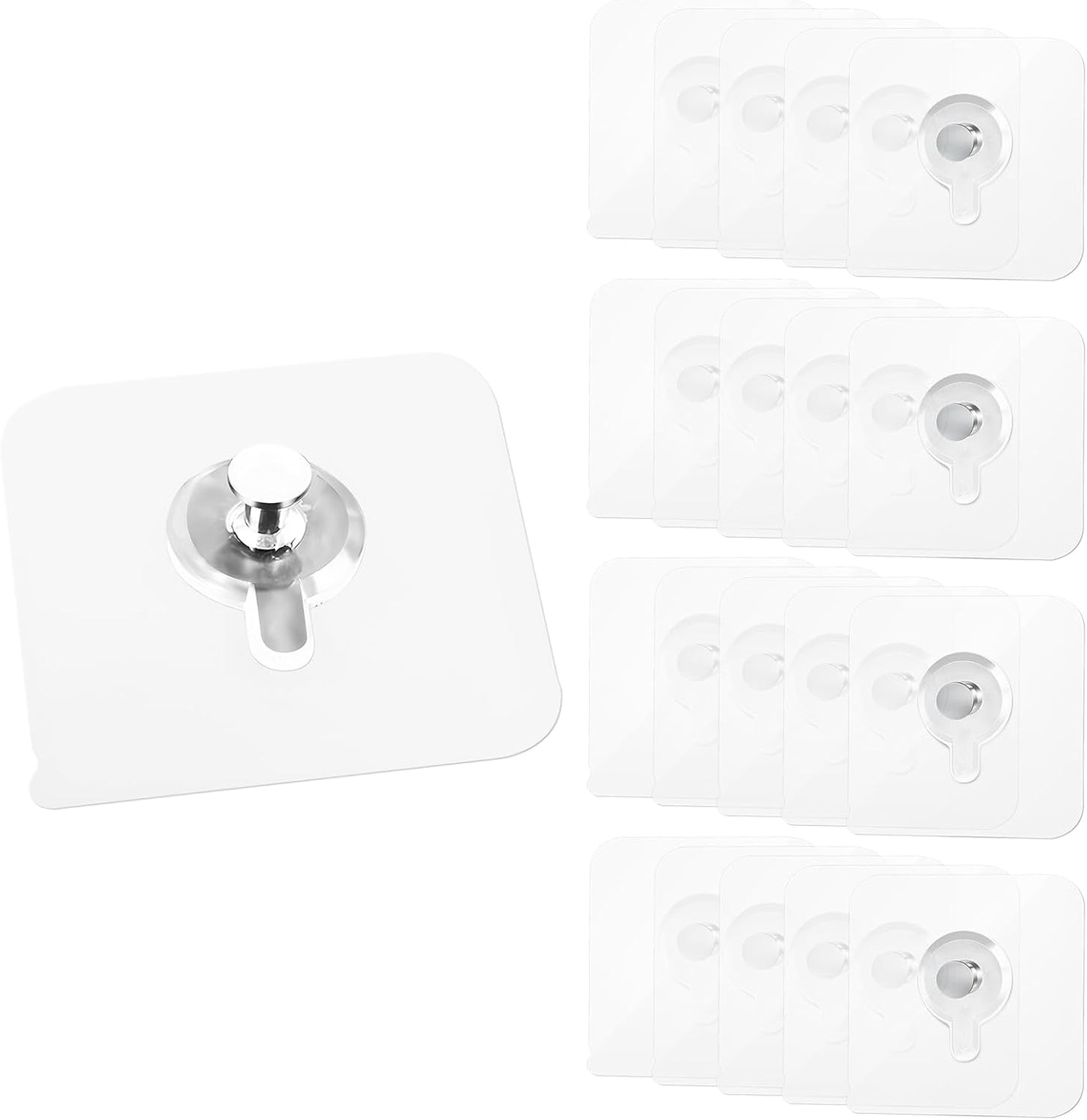 20 Ganchos Adhesivos Pared para Cocina Baño Hogar