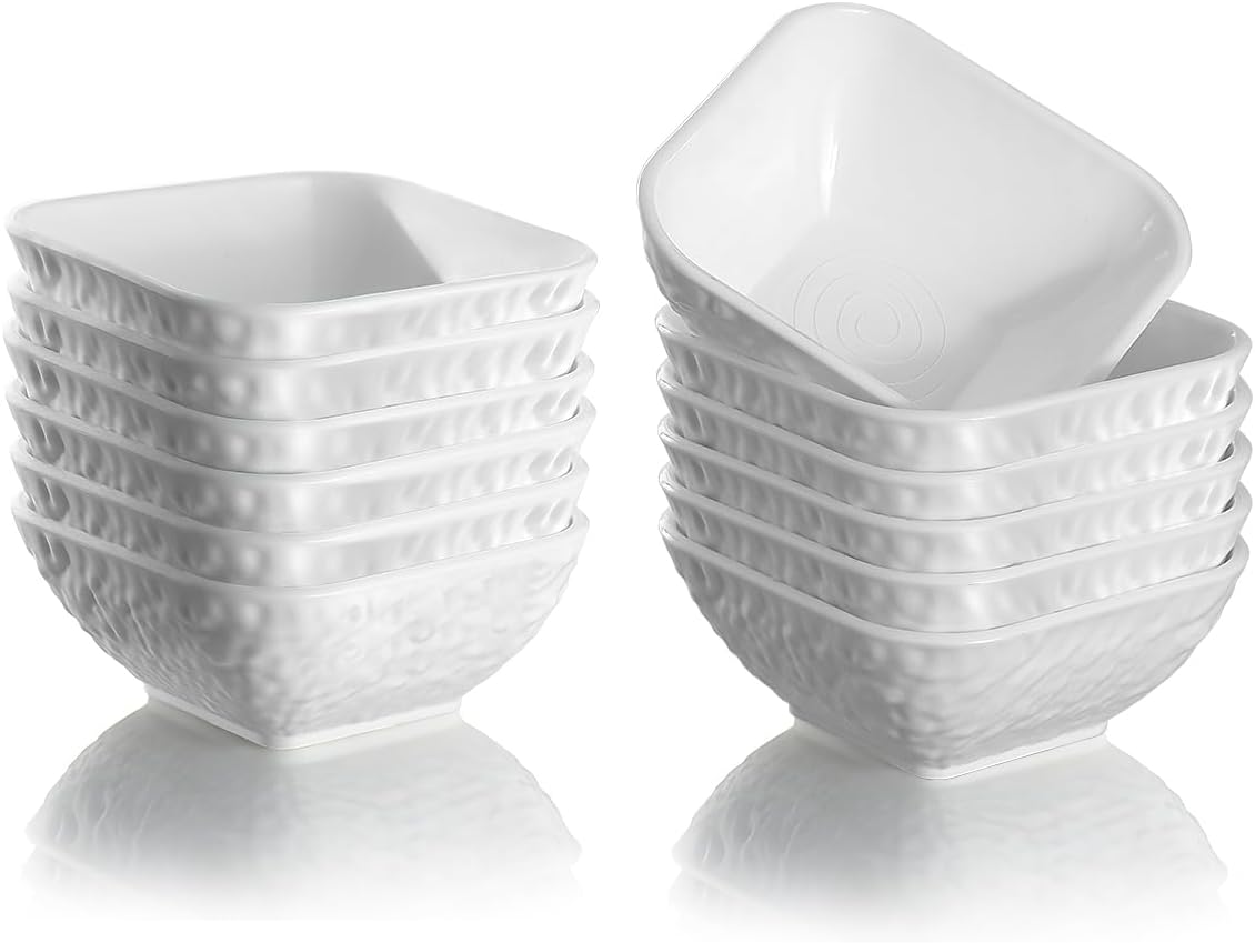 Set 12 Cuencos Plástico 6oz para Salsa Tomate Barbacoa