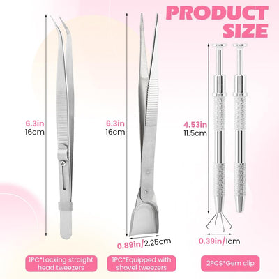 4 herramientas chispas acero inox para decorar pasteles y cupcakes