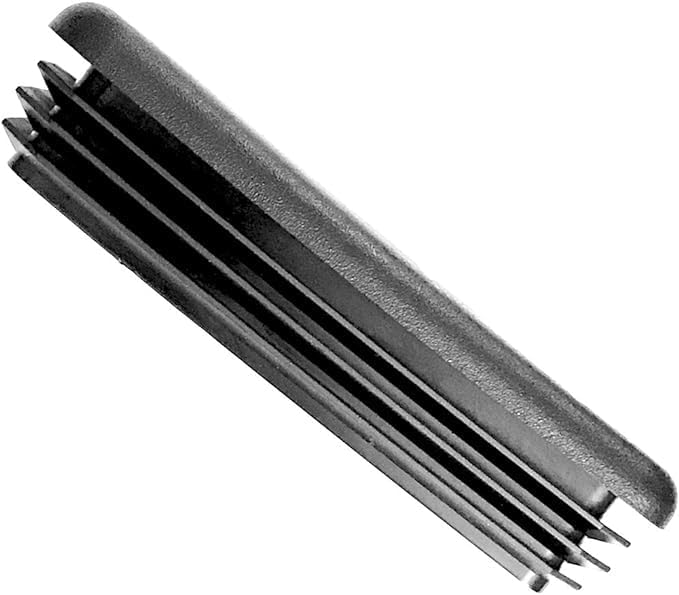 Tapón rectangular tubo 1 1/2x2 pulg LDPE resistente negro