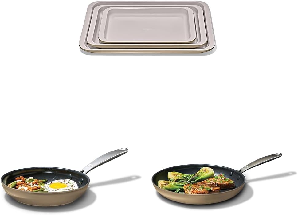 Set 5 Piezas Sartenes Cerámica Sin PFAS 8y10pulg