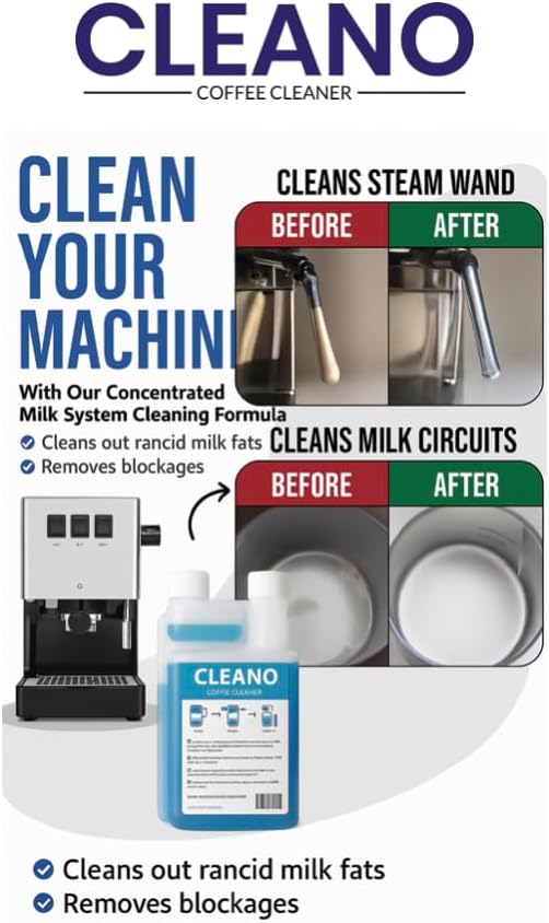 Limpiador espumador de leche alcalino para máquinas de café con accesorios