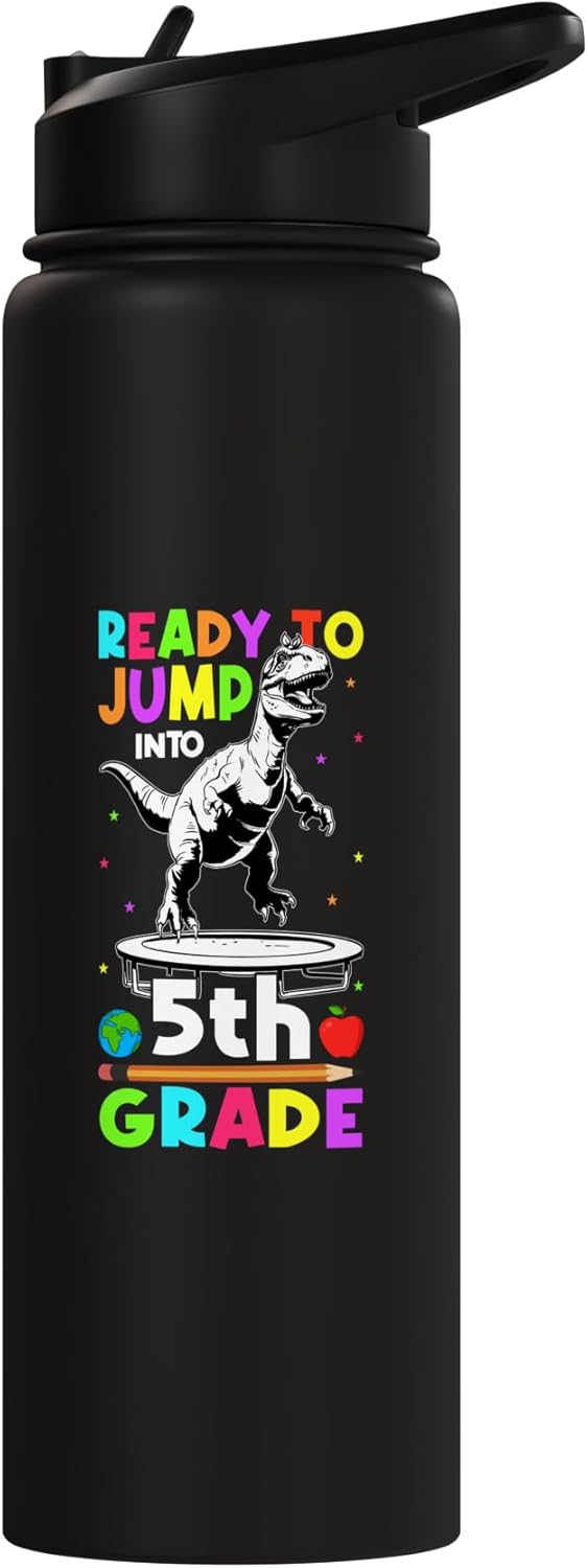 Bote de agua aislado de acero inoxidable dinosaur Last Day of School