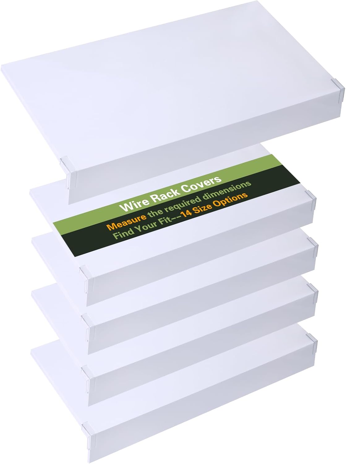 Cubiertas estante alambre despensa 5 pzas blanco 40x16pulg