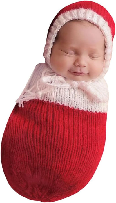 Conjunto foto bebé Navidad ropa punto accesorios