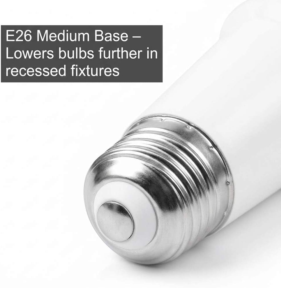 Extensor tomacorriente E26 2.56pulg comp 2 pzas resistente al calor