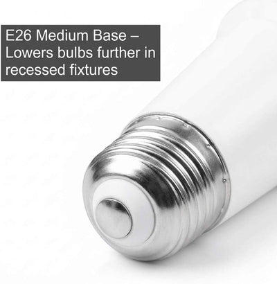Extensor tomacorriente E26 2.56pulg comp 2 pzas resistente al calor