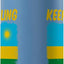 Botella de agua acero inoxidable con bandera de Ruanda