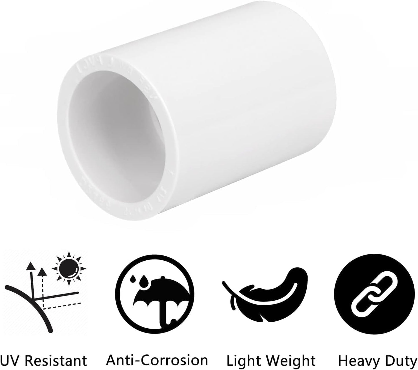 12 Conectores PVC 1/2pulg enchufe x zócalo