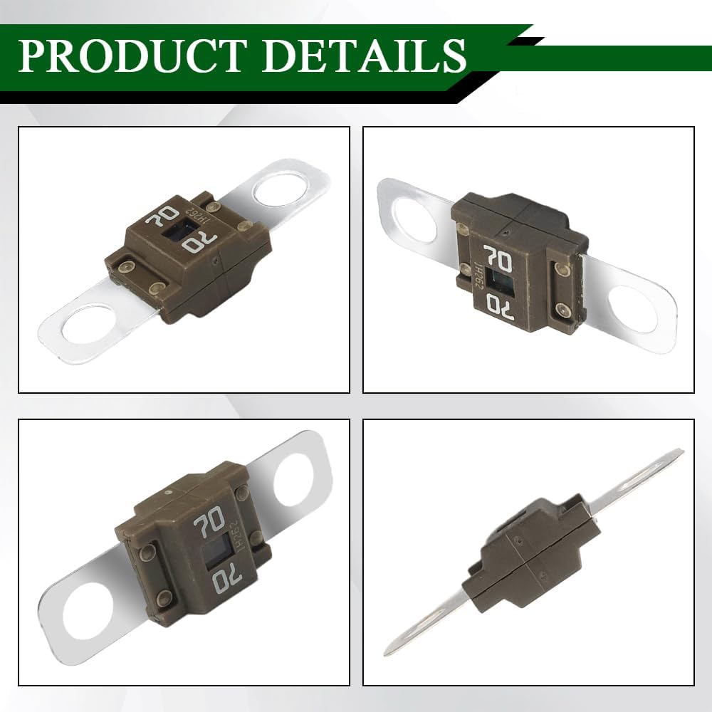 3 Fusibles AMI/Midi 40A Chapados Cobre Universal Vehículo