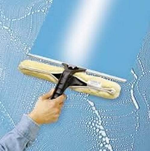 Herramienta limpieza ventanas acero inox 14pulg negro amarillo