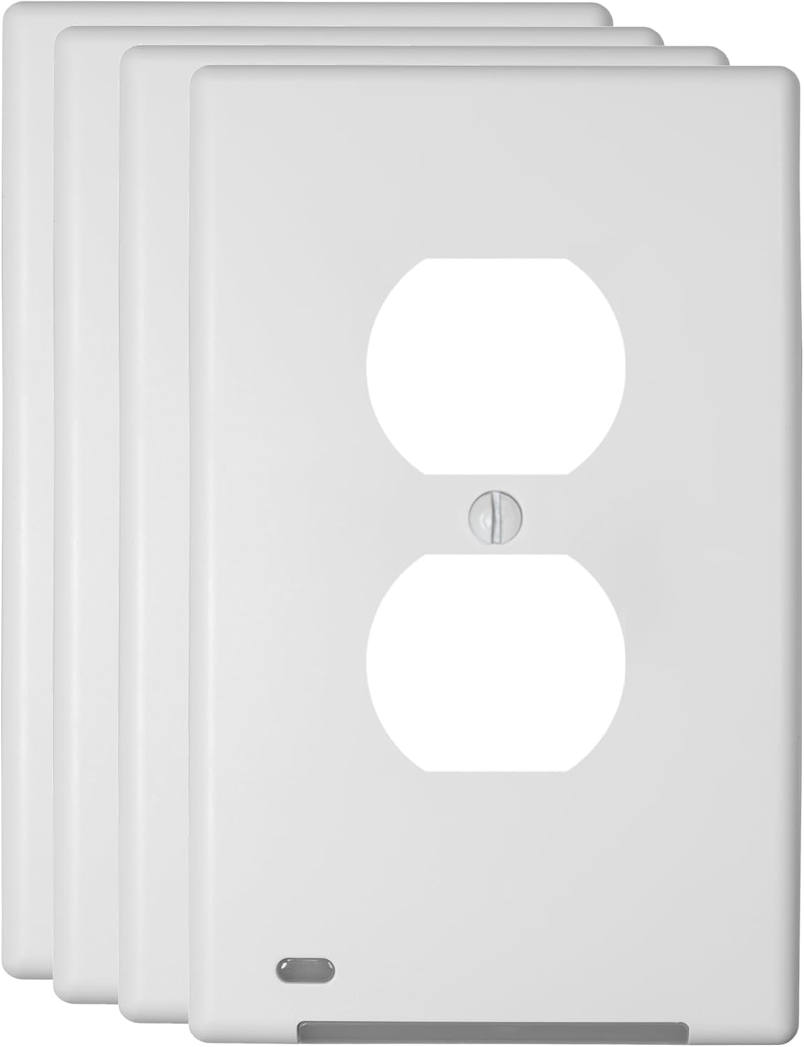 Placa pared luz nocturna dúplex blanco set 4 bajo perfil