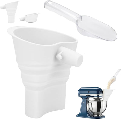 Embudo de harina sin desorden con cuchara para mezclador Kitchenaid 4.5-7 cuartos