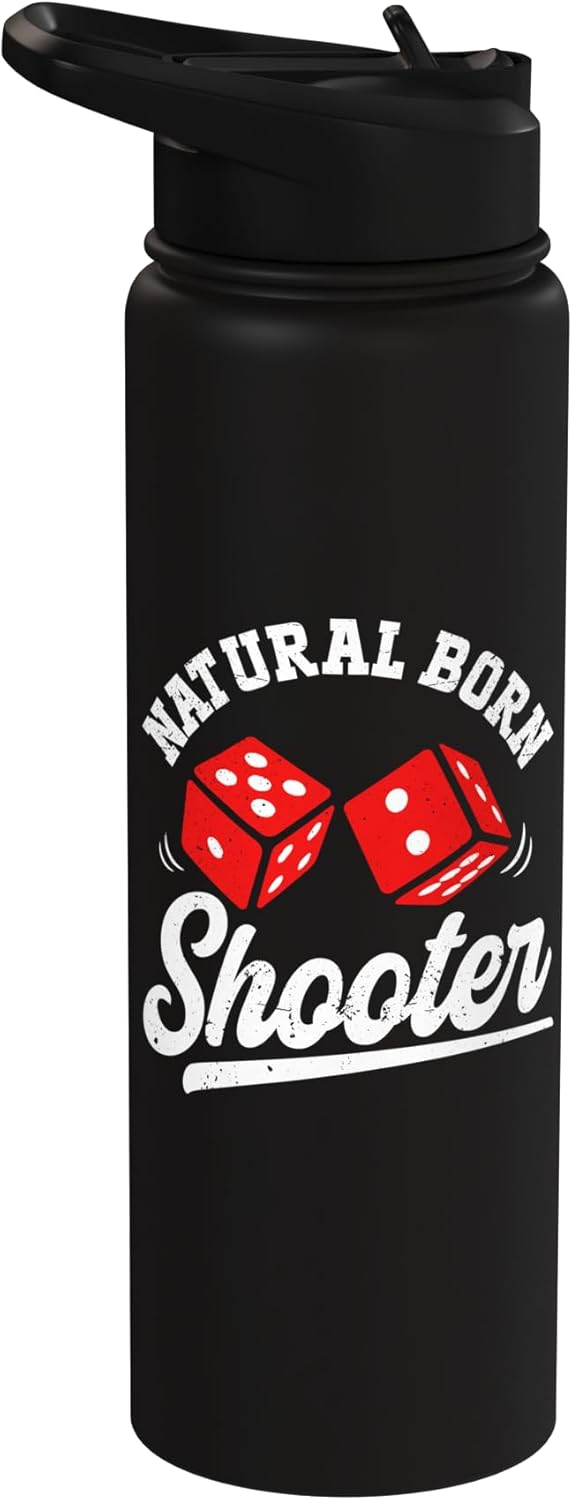 Botella térmica acero inox con dados de craps