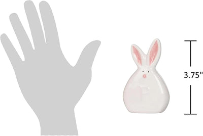 Juego de salero y pimentero The Bridge Collection White Bunny coctelera de cerámica decoración de comedor