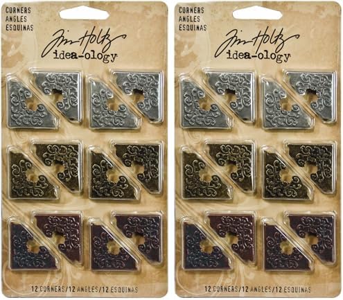 Esquinas metal TH92789 1pulg acabado antiguo pack 2