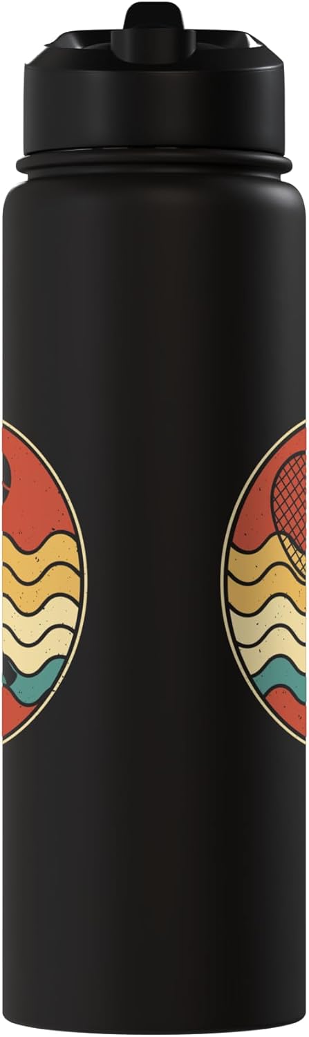 Bottella de agua aislada vintage retro sunset acero inoxidable