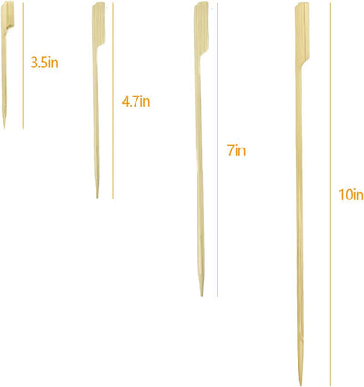 100 Palillos Bambú 4.7pulg para Cócteles y Aperitivos