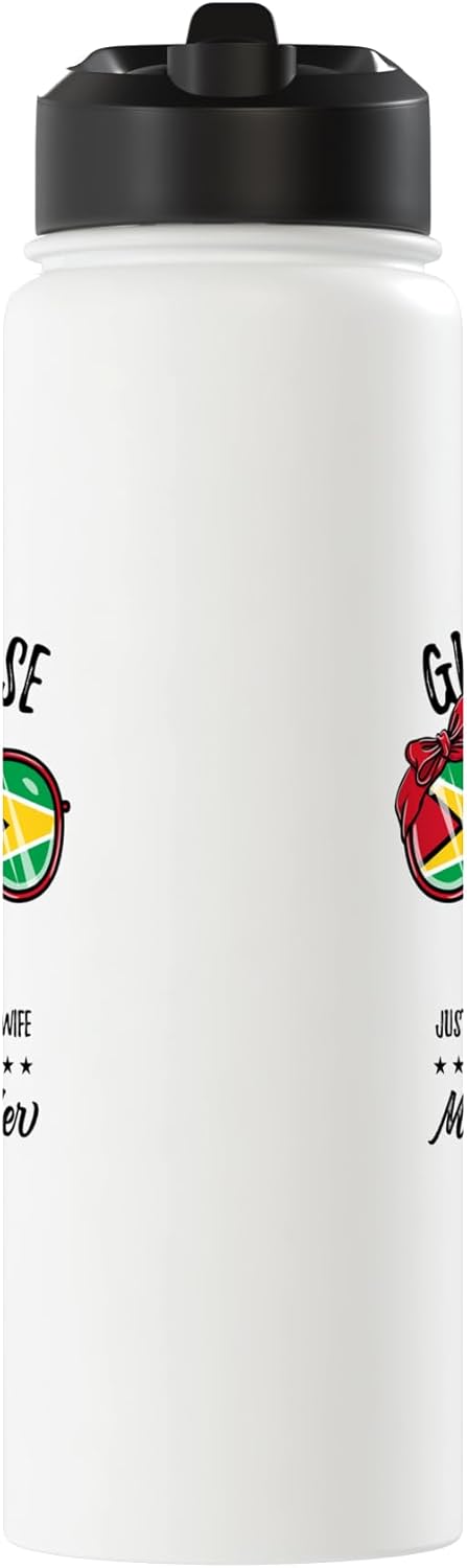 Botella agua acero inox aislada Guyana