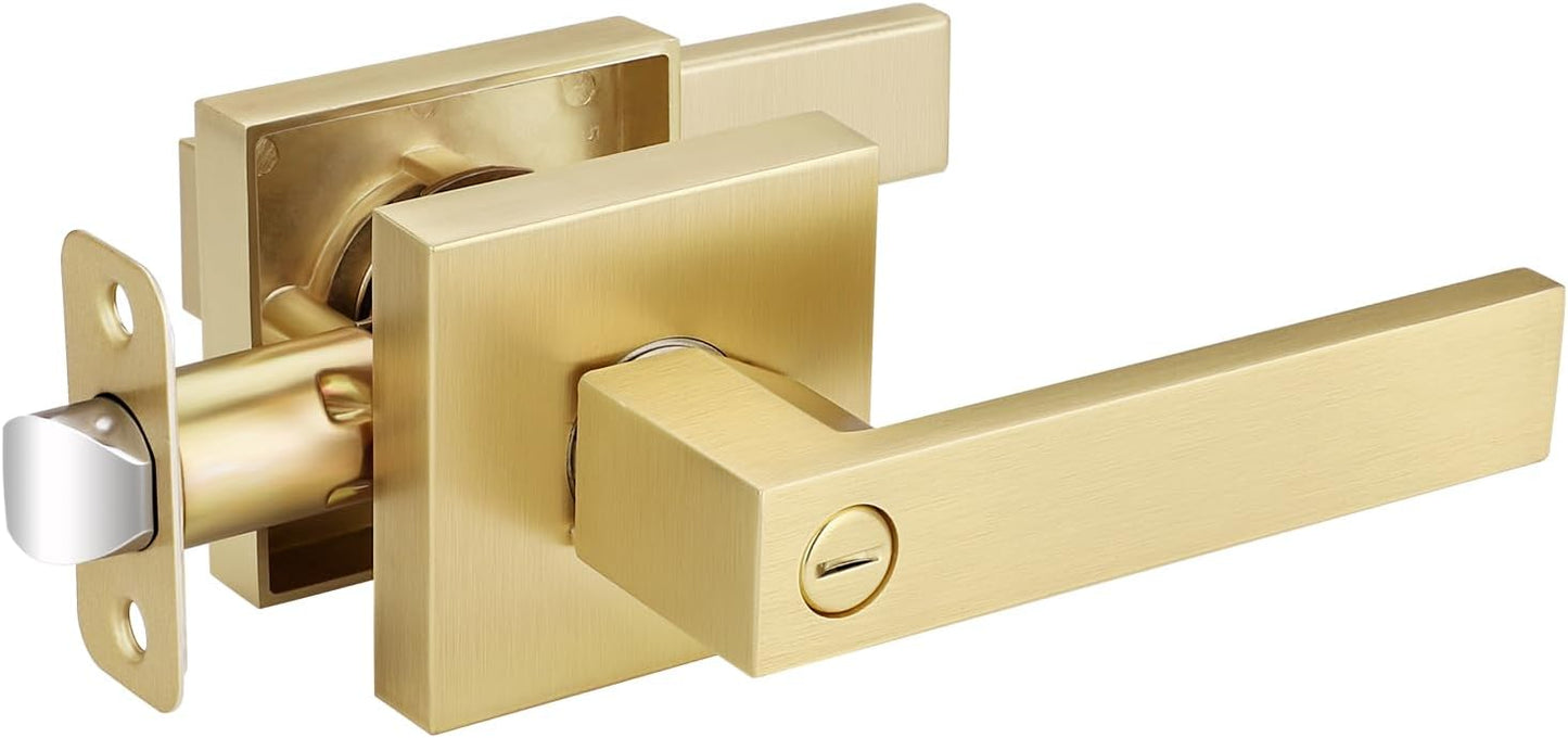 Manija puerta dorada privacidad baño dormitorio reversible