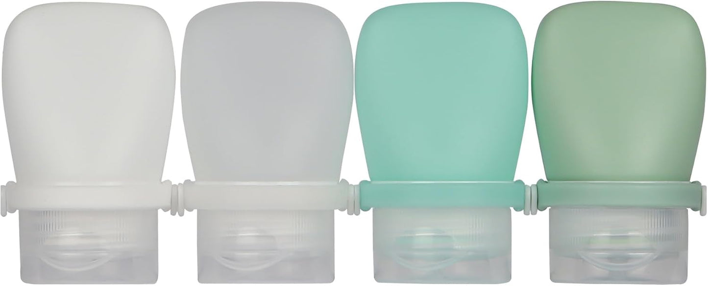 Botellas viaje 1oz TSA aprobadas silicona 4 pzas recargables