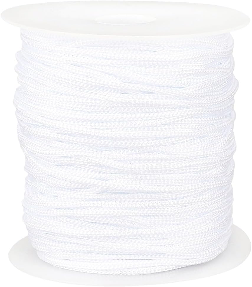 Cordón nylon blanco 2mm para cortinas y telar de sombras