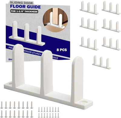 Guía suelo puerta corrediza armario ABS blanco 1-3/8pulg