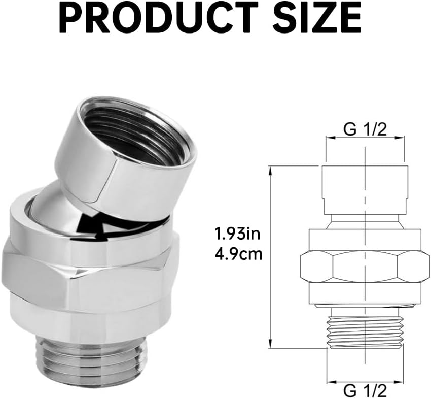 Adaptador bola giratoria ducha conector universal latón