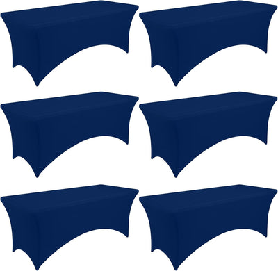 6 Manteles Elastano Ajustable 6ft Azul Para Picnic Boda Eventos