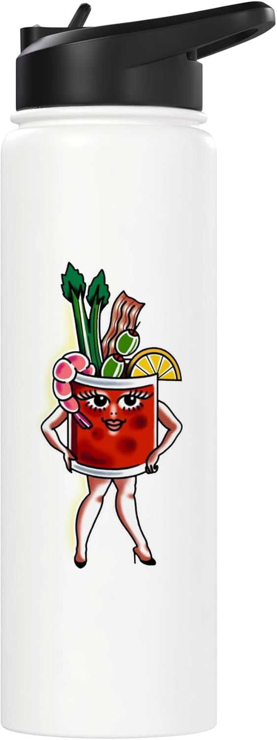 Botella de agua aislada de acero inoxidable Bloody Mary Lady