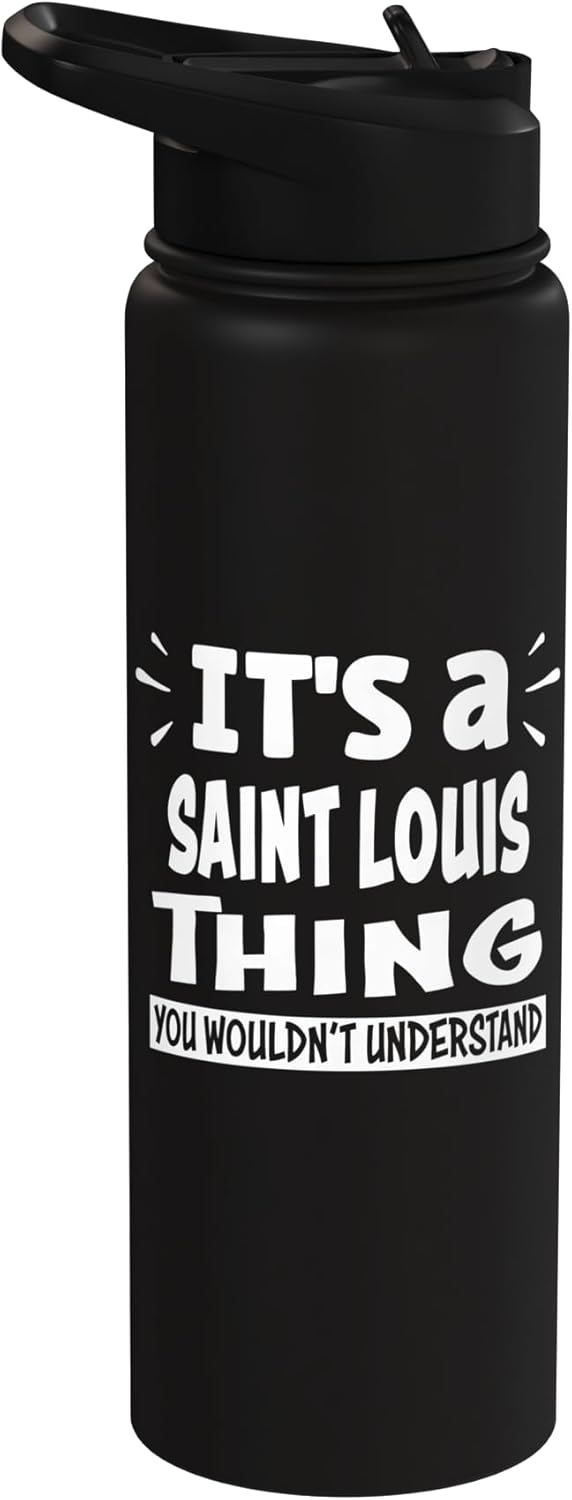 Botella de agua acero inoxidable aislada Saint Louis