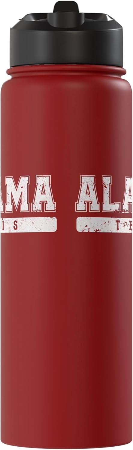 Botella de agua acero inoxidable vintage Alabama Tennis White