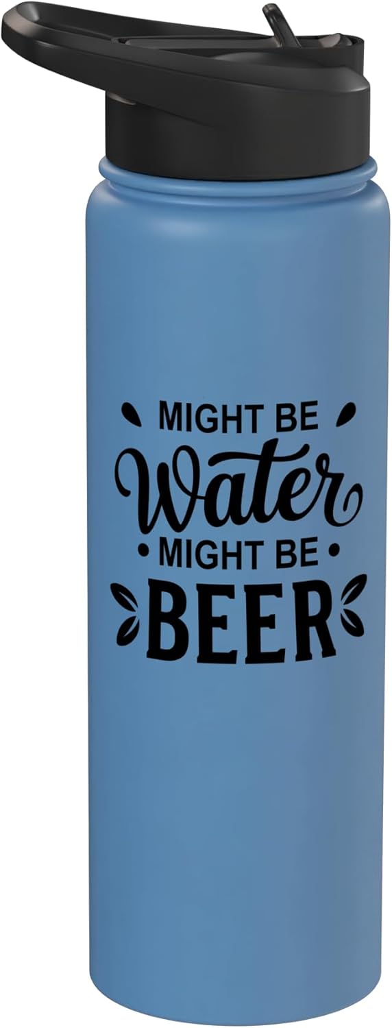 Botella de agua acero inoxidable para amantes del cerveza