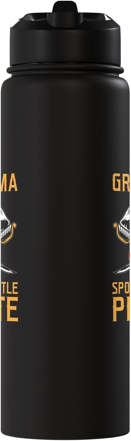 Botella de agua acero inoxidable aislada Pirate Grandma