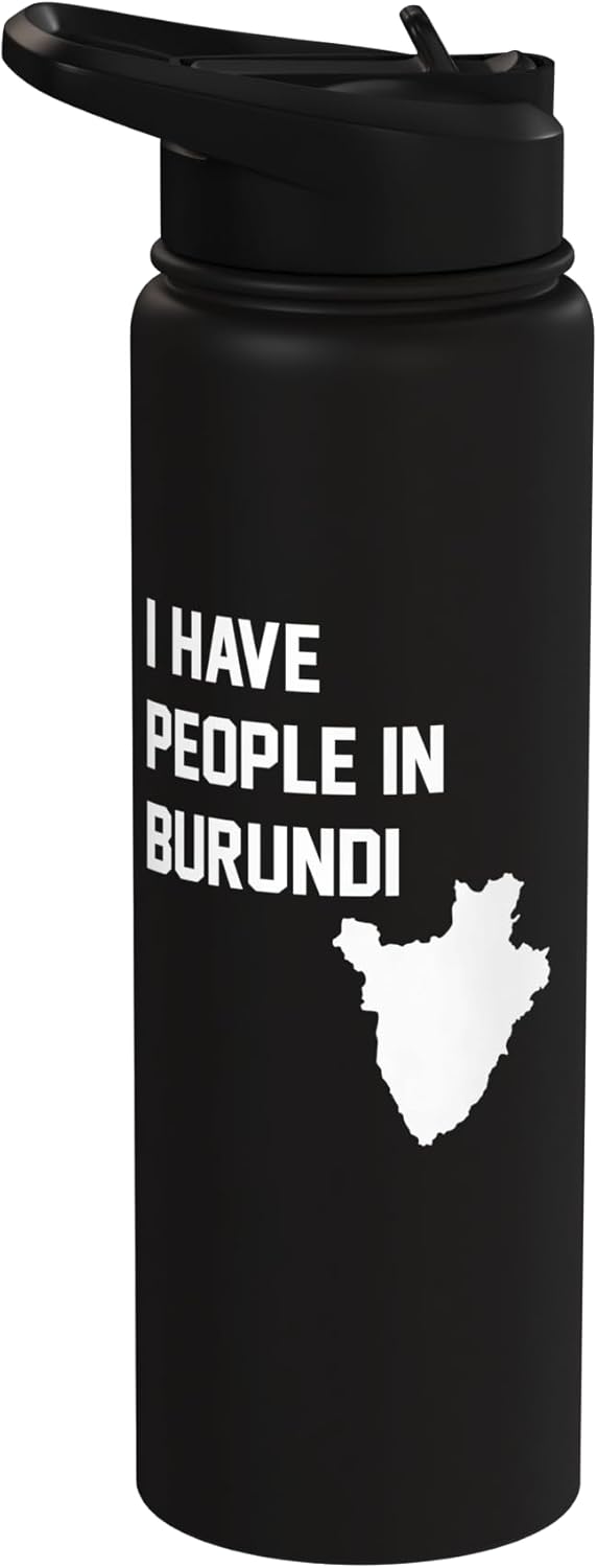 Botella agua acero inox aislada Burundi