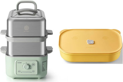 Vaporizador eléctrico 10.6qt con contenedor cerámica 35oz amarillo