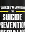 Botella de agua acero inoxidable aislada para prevención del suicidio
