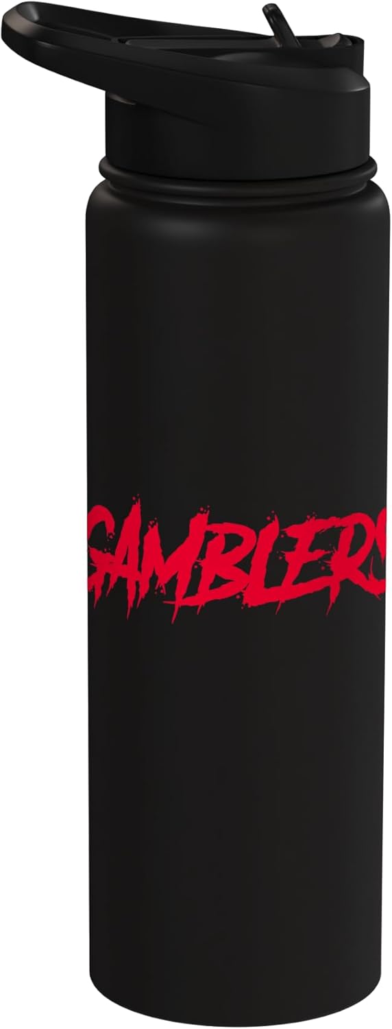 Botella de agua acero inoxidable aislada Gamblers Houston