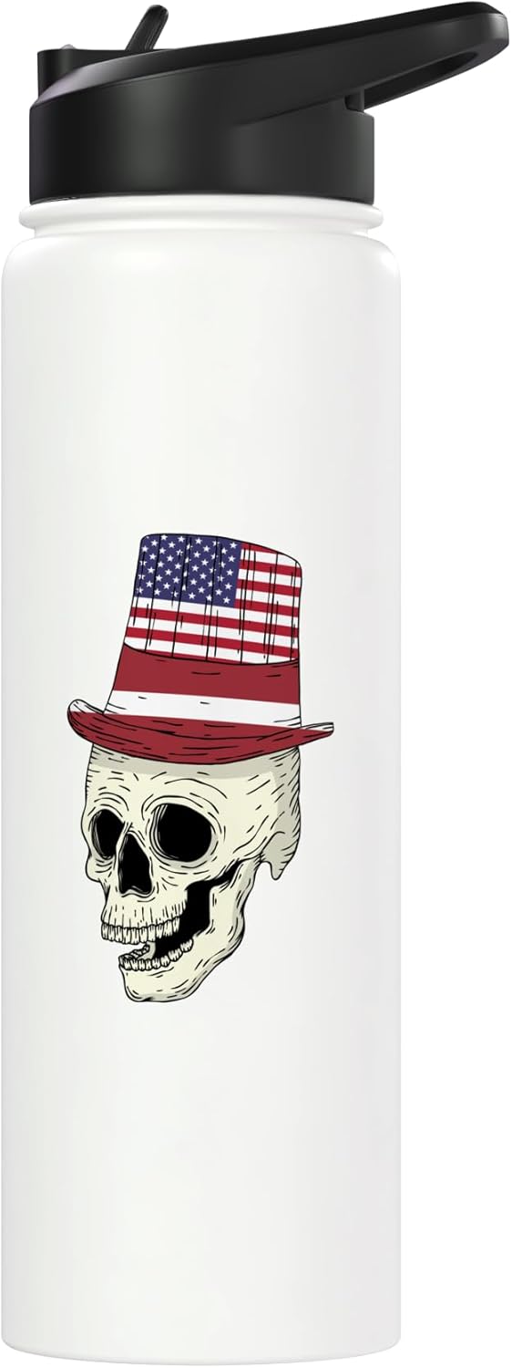 Botella de agua acero inoxidable con bandera americana 4 de julio
