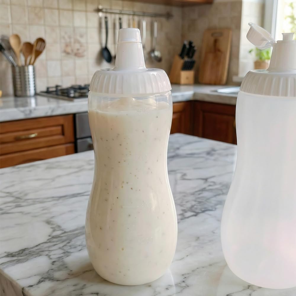 Paquete de 3 botellas dispensadoras de condimentos recargables