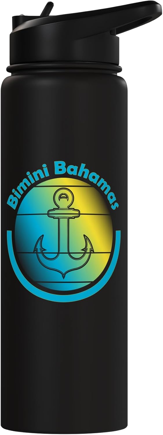 Bote de agua aislado de acero inoxidable para navegantes retro
