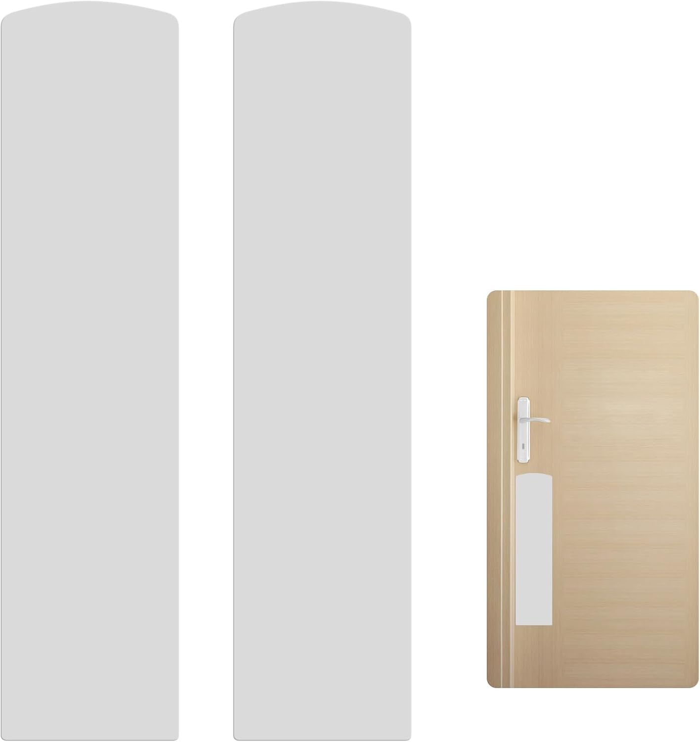 Placa antiarañazos puerta acero inox 4x16pulg autoadhesiva blanco