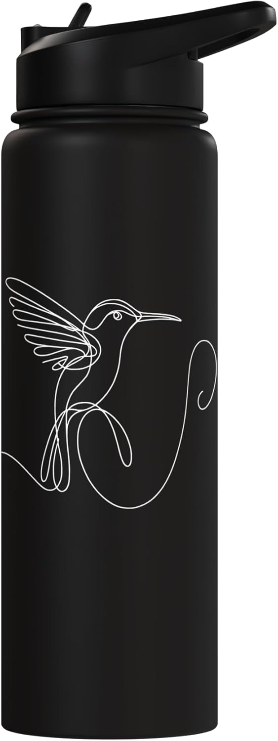 Botella de agua acero inoxidable aislada para observador de aves