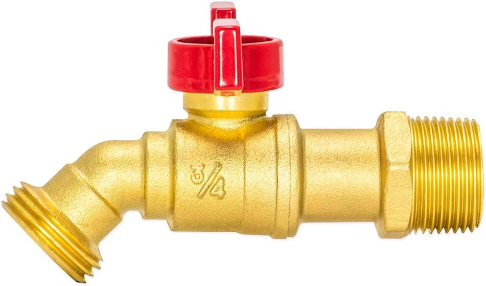 Manguera macho latón MIP 3/4 pulg válvula cuarto de vuelta