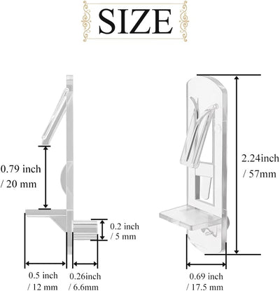 Soporte estantería plástico transparente set 20
