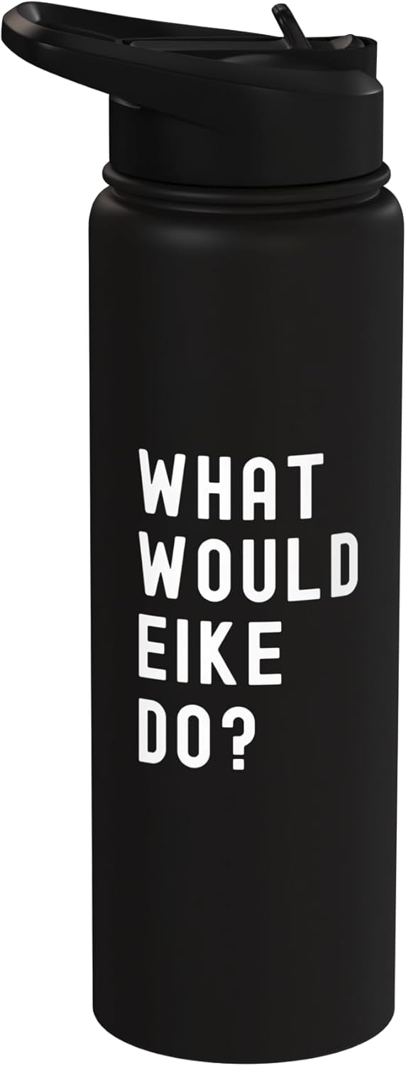 Botella de agua aislada acero inoxidable What Would Eike Do